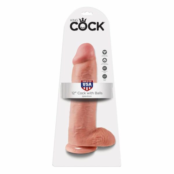 Realistic Dildos | King Cock 12 Inch Cock Dildo With Balls