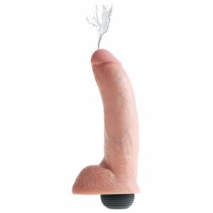 Realistic Dildos | King Cock 9 Inch Squirting Dildo With Balls Flesh