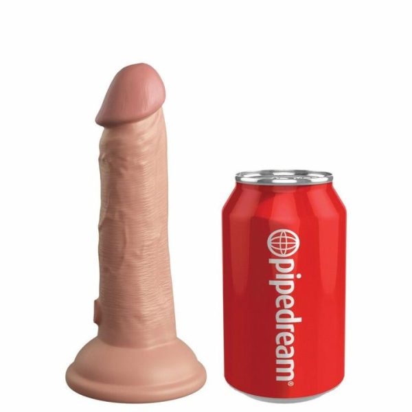 Realistic Dildos | King Cock Elite 6 Inch Dual Density Vibrating Cock Flesh Pink