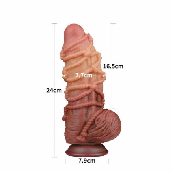 Realistic Dildos | Lovetoy Extreme Dildo With Rope Pattern