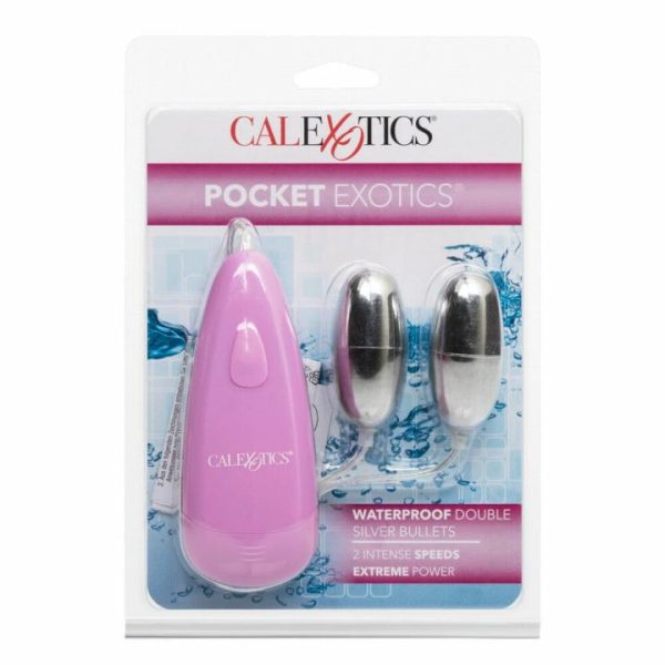 Remote Control Toys | Pocket Exotics Waterproof Double Silver Bullets