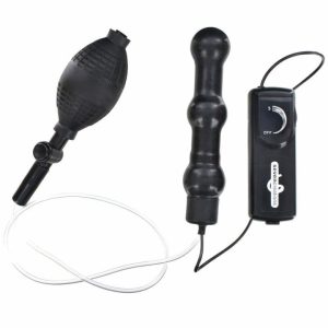 Remote Control Toys | Zepplin Unisex Inflatable Vibrating Anal Wand Black