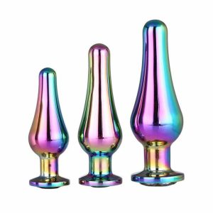 Sex Toy Kits | Gleaming Butt Plug Set Multicoloured