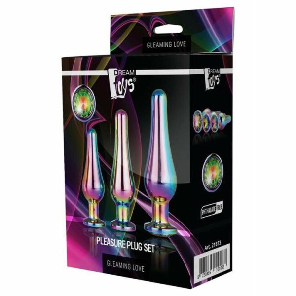 Sex Toy Kits | Gleaming Butt Plug Set Multicoloured