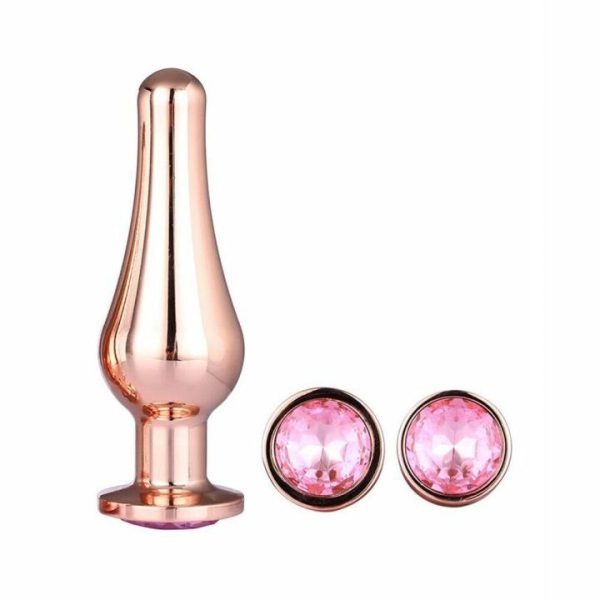 Sex Toy Kits | Gleaming Butt Plug Set Rose Gold