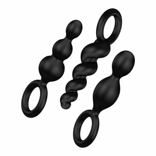 Sex Toy Kits | Satisfyer Booty Call Set Of 3 Black Anal Plugs