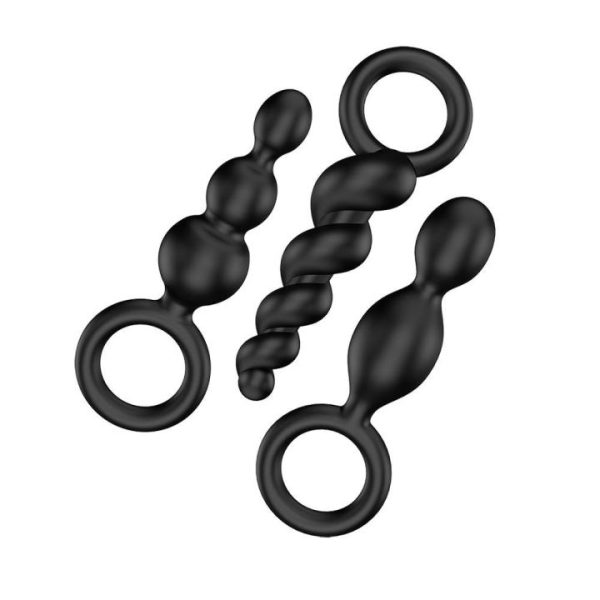 Sex Toy Kits | Satisfyer Booty Call Set Of 3 Black Anal Plugs