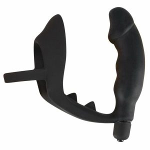 Sex Toys For Couples | Black Velvets Cock Ring And Vibrating Anal Plug