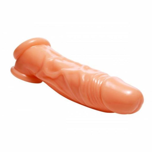 Sex Toys For Couples | Realistic Flesh Penis Enhancer and Ball Stretcher 8 Inches