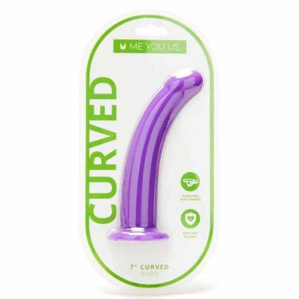 Strap On Dildos & Harnesses | Me You Us 7 Inch Curved Silicone Dildo