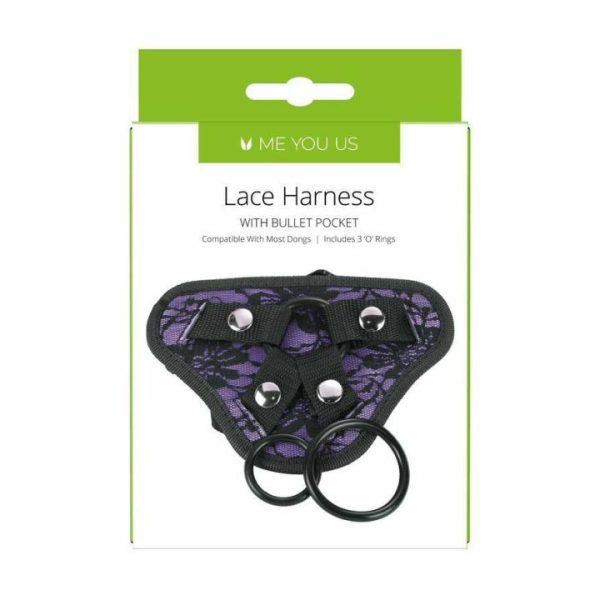 Strap On Dildos & Harnesses | Me You Us Lace Harness With Bullet Pocket