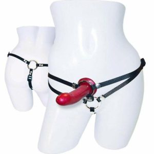 Strap On Dildos & Harnesses | SportSheets Menage A Trois Double Presentation Harness With Dild