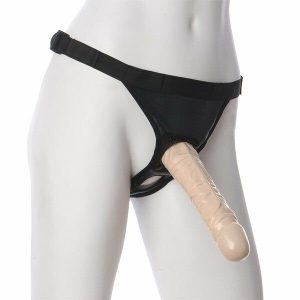 Strap On Dildos & Harnesses | VacULock 8 Inch Classic Dong With Ultra Harness