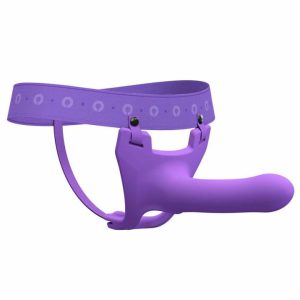 Strap On Dildos & Harnesses | Zoro Silicone Strap on System With Waistbands Purple 5.5 Inch