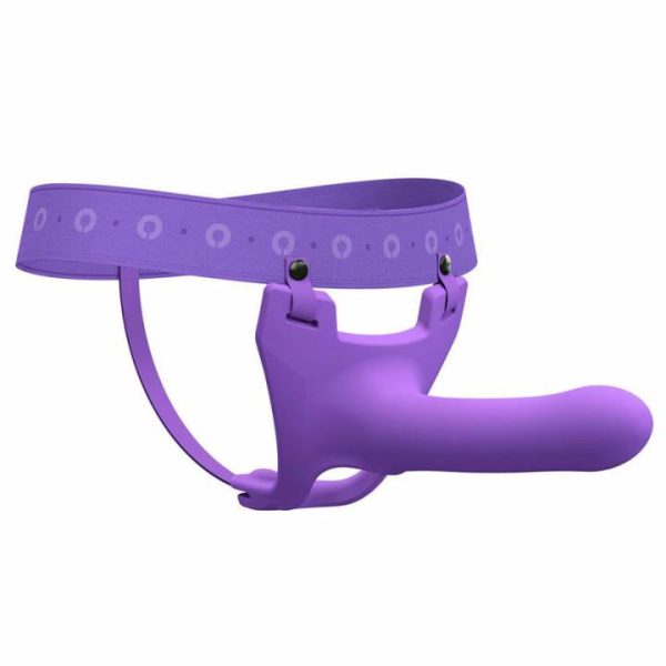 Strap On Dildos & Harnesses | Zoro Silicone Strap on System With Waistbands Purple 5.5 Inch