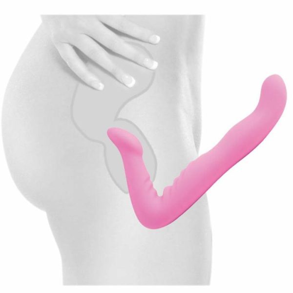 Strapless Strap On Dildos | Fetish Fantasy Elite Strapless Strap On 8 Inch Pink