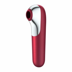 Sucking Vibrators | Satisfyer App Enabled Dual Love Clitoral Massager Red