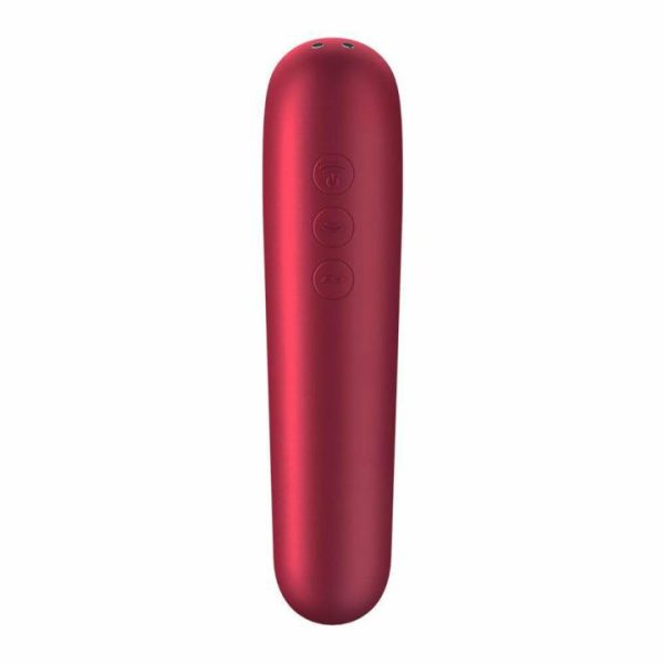 Sucking Vibrators | Satisfyer App Enabled Dual Love Clitoral Massager Red