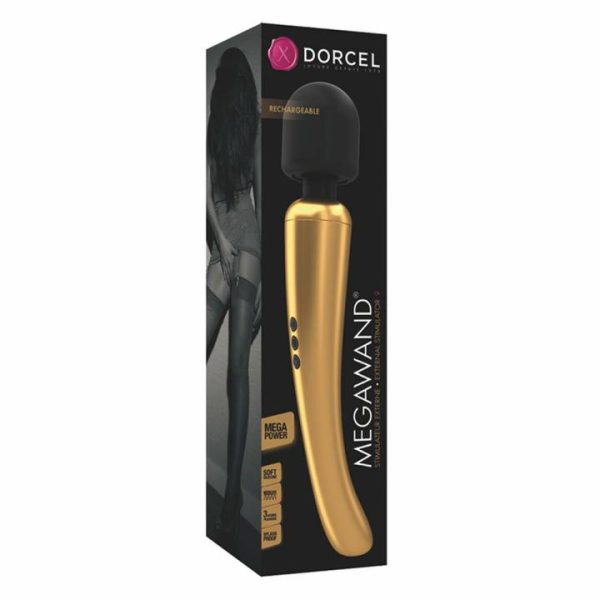 Wand Massagers | Dorcel Rechargeable Mega Wand Gold