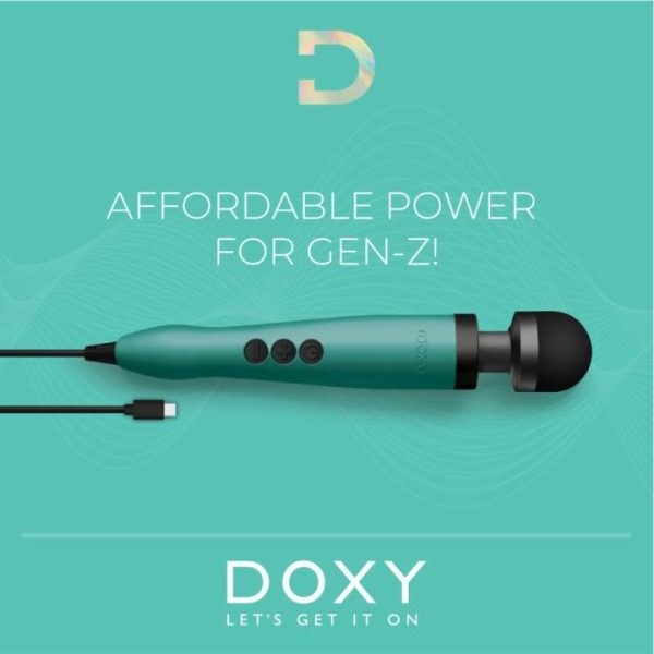 Wand Massagers | Doxy Wand 3 Turquoise USB Powered