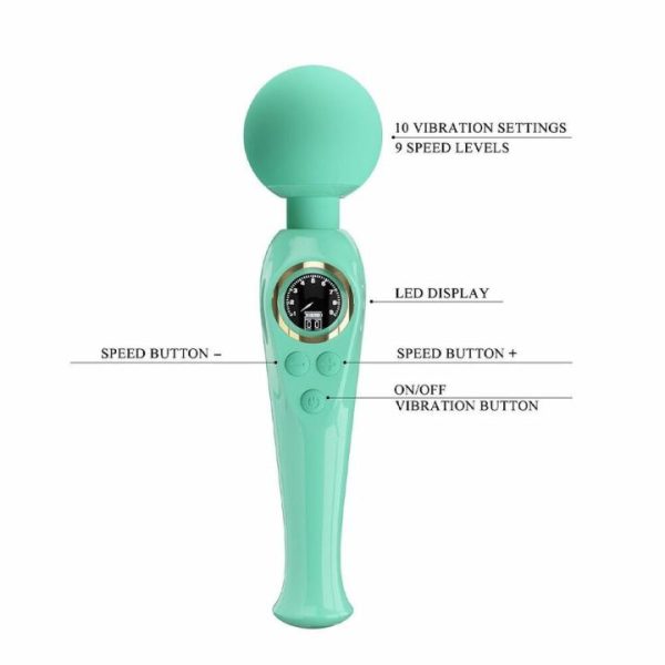 Wand Massagers | Pretty Love Skyler Wand With LED Display