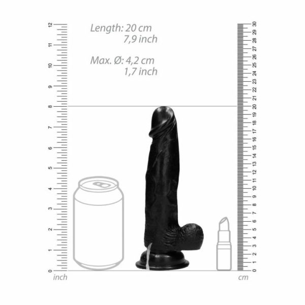 Realistic Vibrators | RealRock 8 Inch Vibrating Realistic Cock With Scrotum