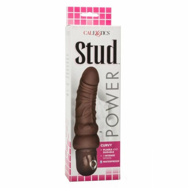 Realistic Vibrators | Waterproof Curvy Brown Power Stud