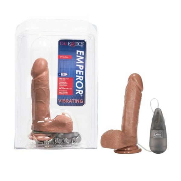 Remote Control Toys | Emperor 6 Inch Life Like Vibrator Flesh Brown